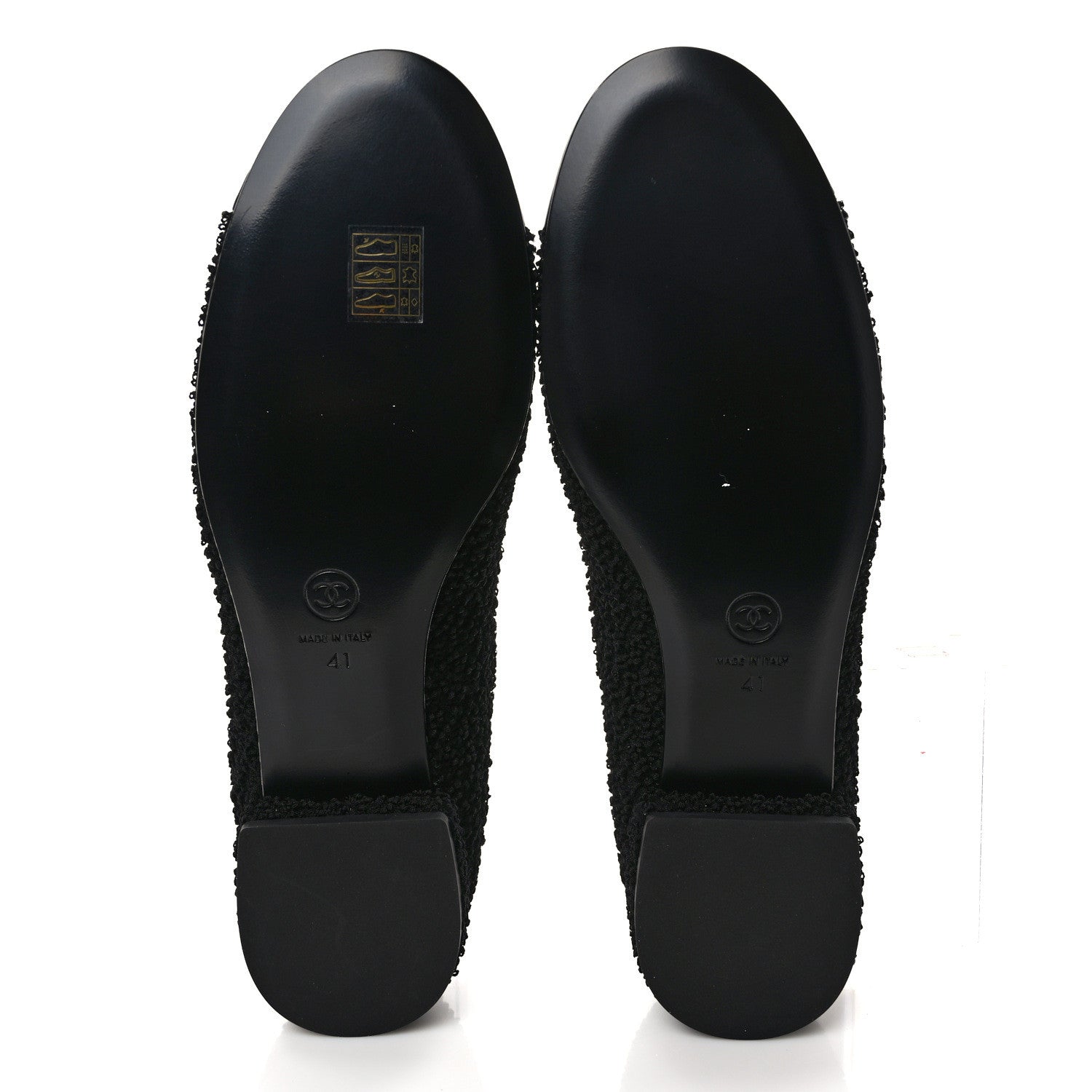 Chanel Tweed Patent Mary Jane Flats 41 Black 5 of 8