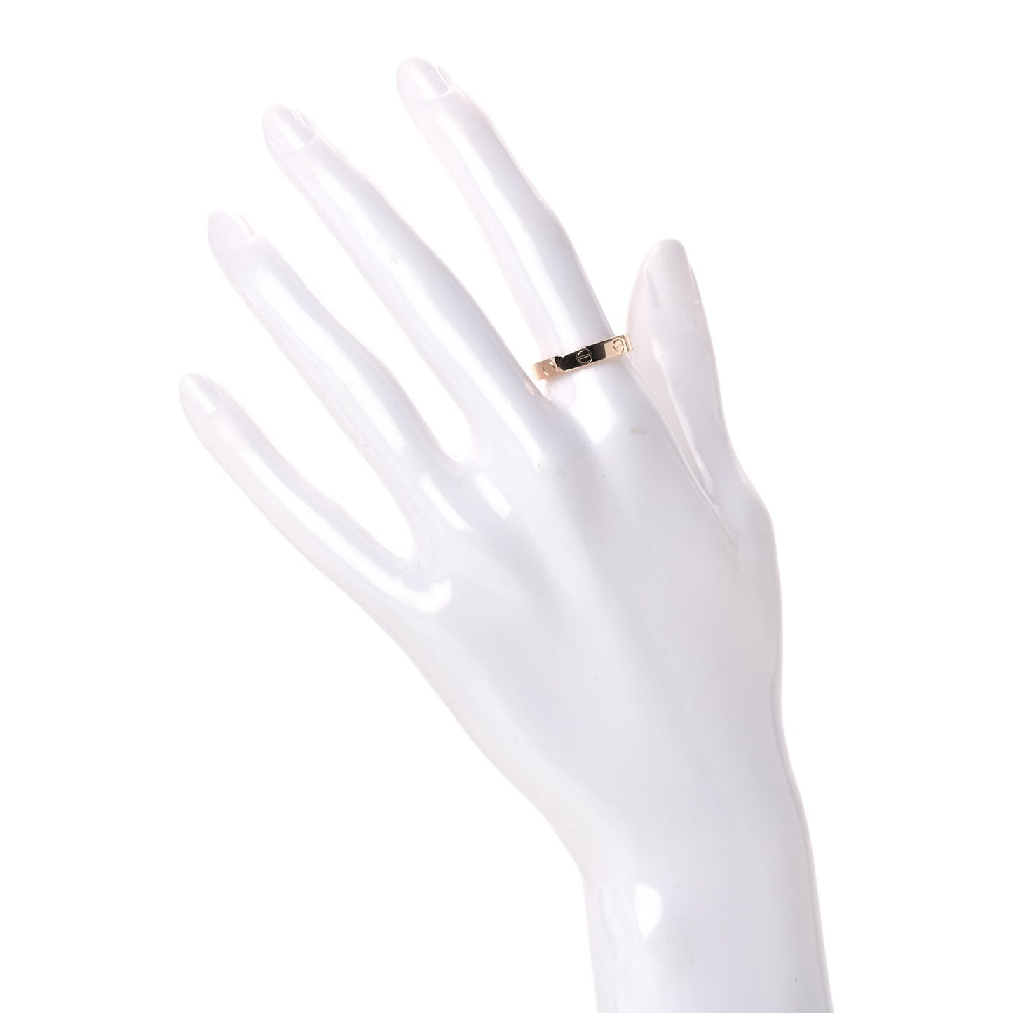 18K Pink Gold 3.5mm LOVE Wedding Band Ring 53 6.5