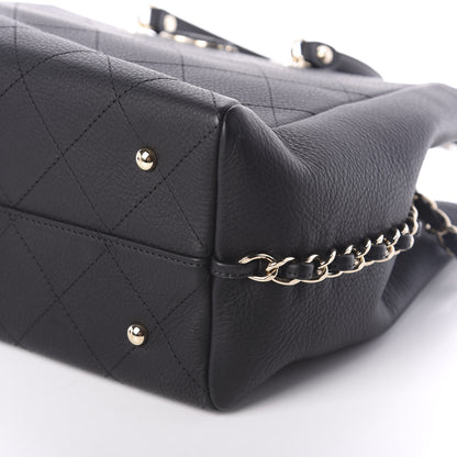 Chanel Bullskin Stitched Medium Shopping Bag Black 11 of 11