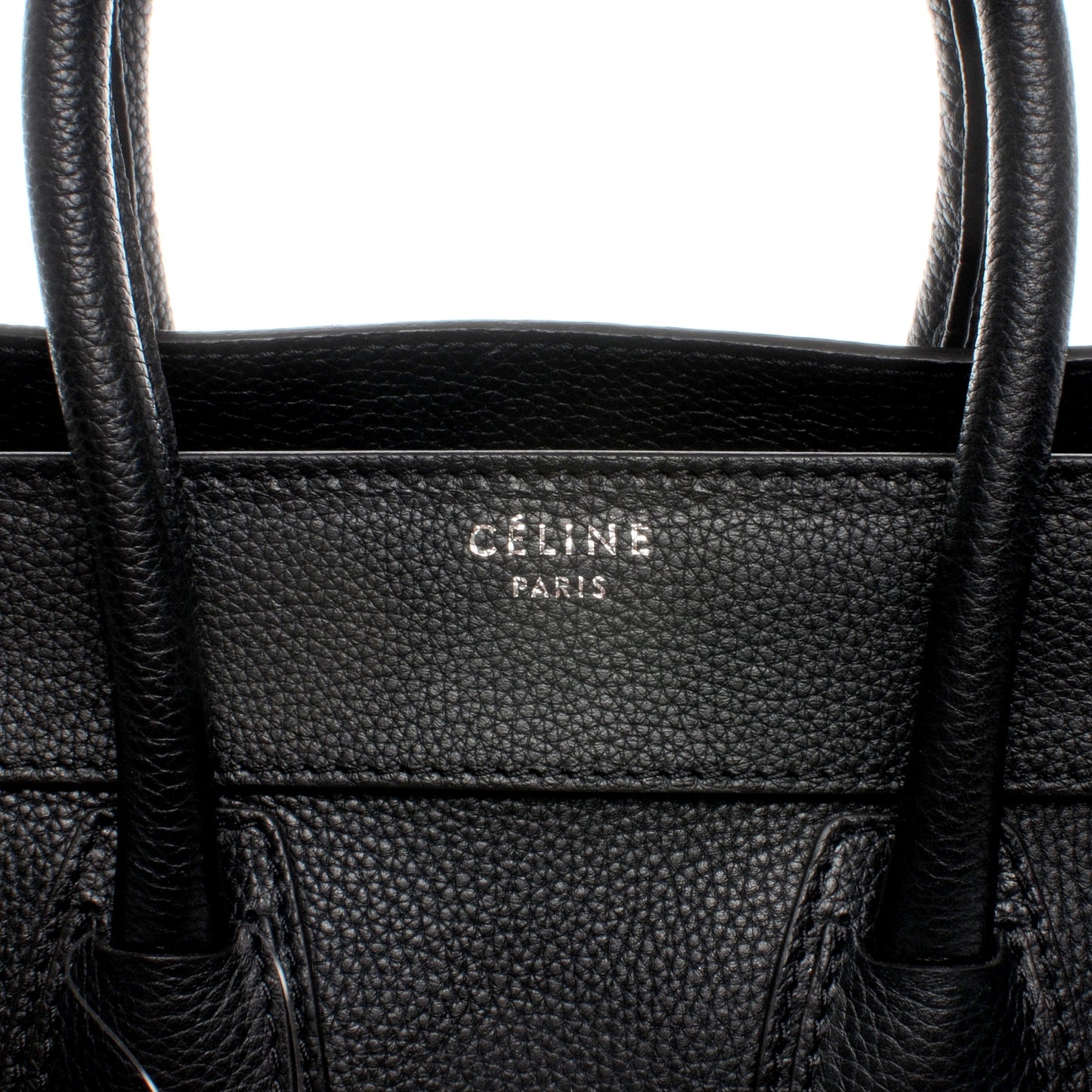 Drummed Leather Micro Luggage Bag Black