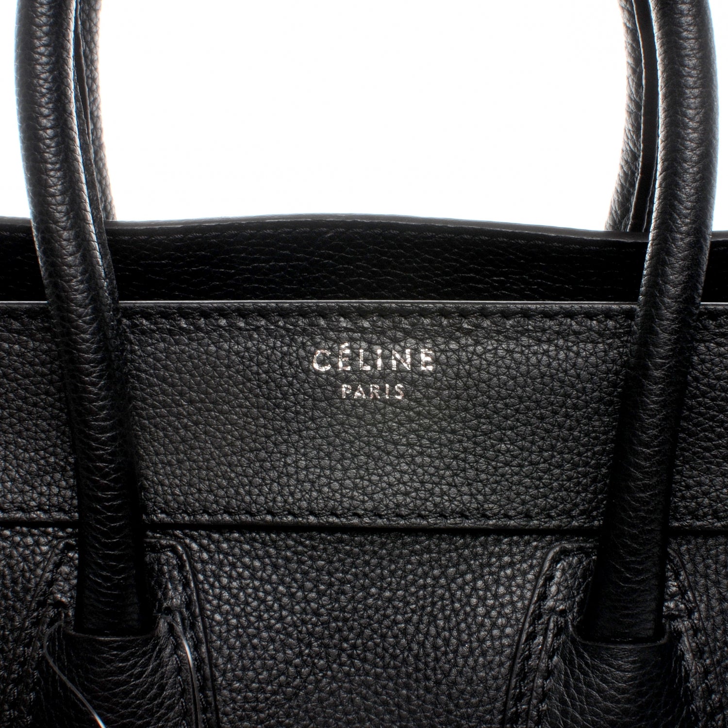 Celine Drummed Leather Micro Luggage Bag Black 7 of 8