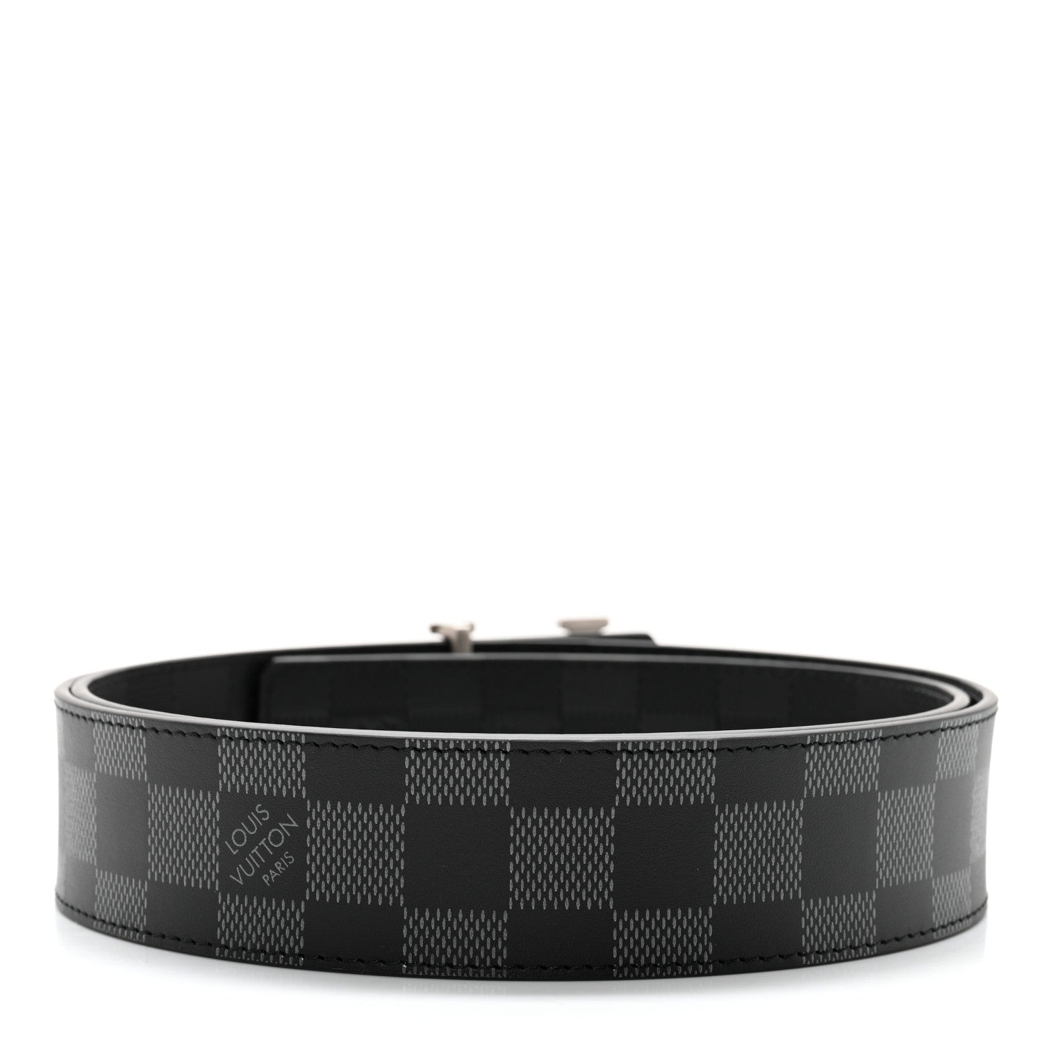 Louis Vuitton Damier Graphite Damier Infini 40mm LV Initiales Reversible Belt 95 38 Black 4 of 8