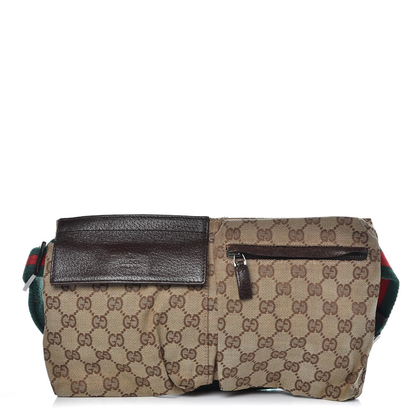 Monogram Web Belt Bag Dark Brown