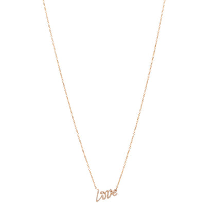 Tiffany 18K Rose Gold Diamond Mini Paloma's Graffiti Love Pendant Necklace 1 of 4