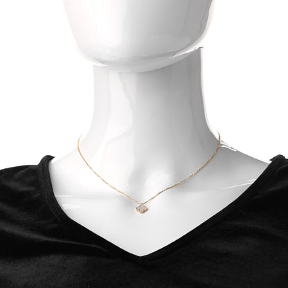 Van Cleef & Arpels 18K Yellow Gold Mother of Pearl Sweet Alhambra Pendant Necklace 2 of 7