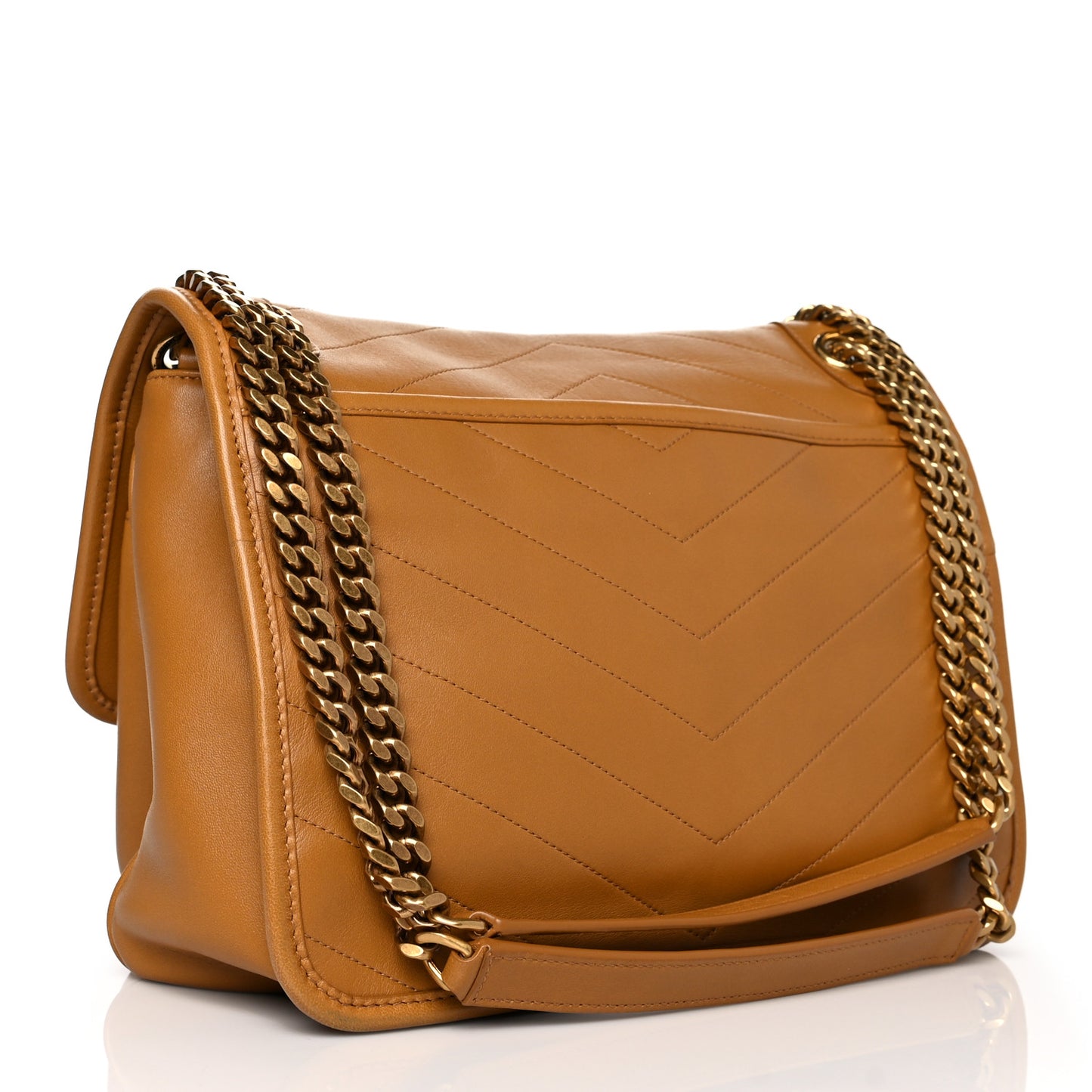 Lambskin Matelasse Monogram Medium Niki Chain Satchel Dark Sun