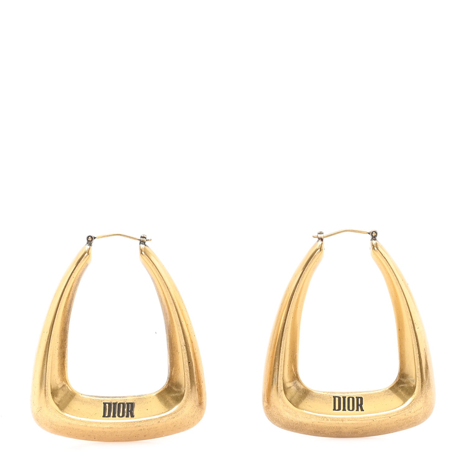 Christian Dior Metal DIOR Hoop Earrings Gold 1 of 4