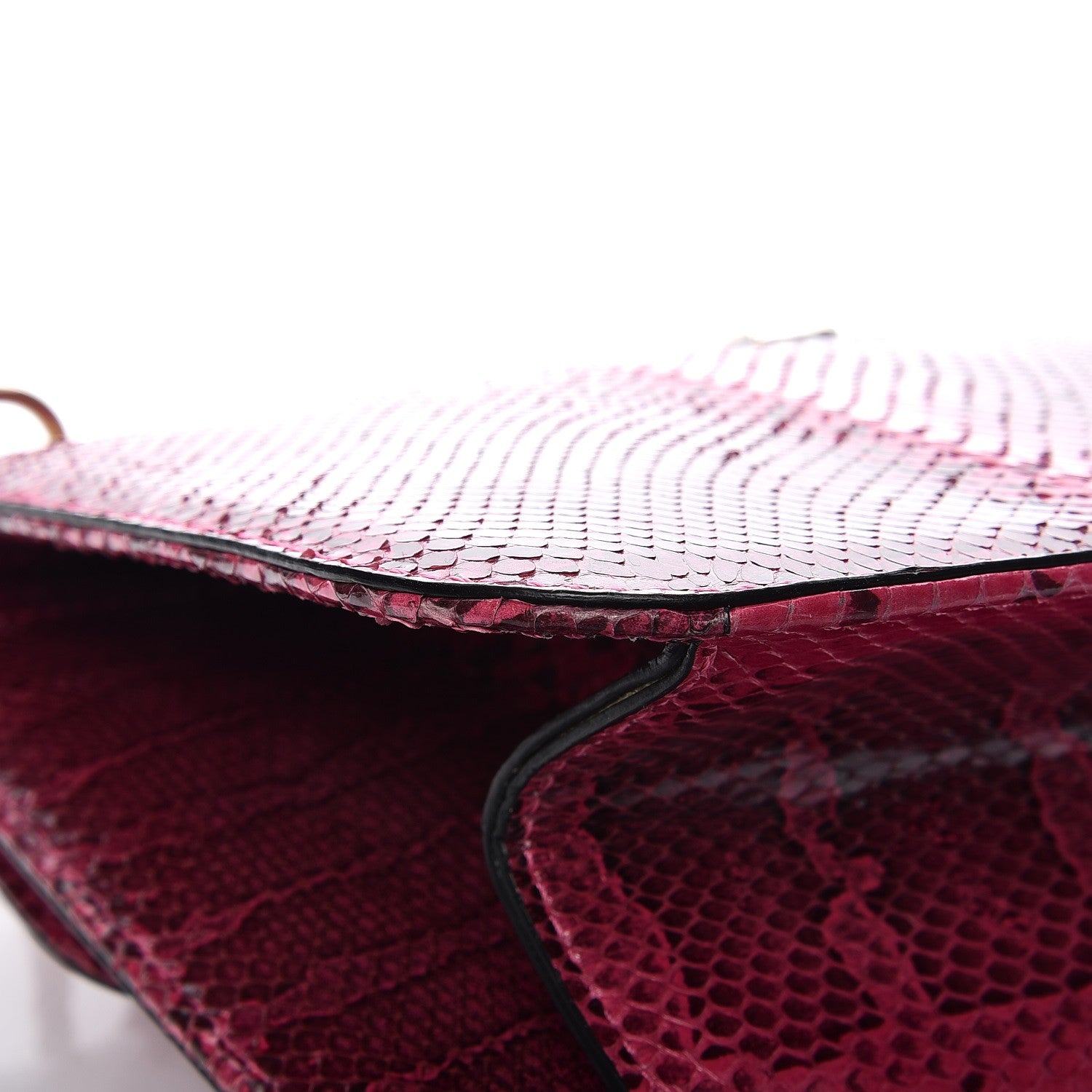 Valentino Garavani Python Large Glam Lock Rockstud Flap Pop Fuxia 11 of 13