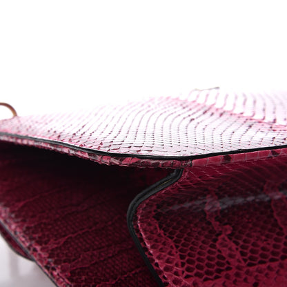 Valentino Garavani Python Large Glam Lock Rockstud Flap Pop Fuxia 11 of 13