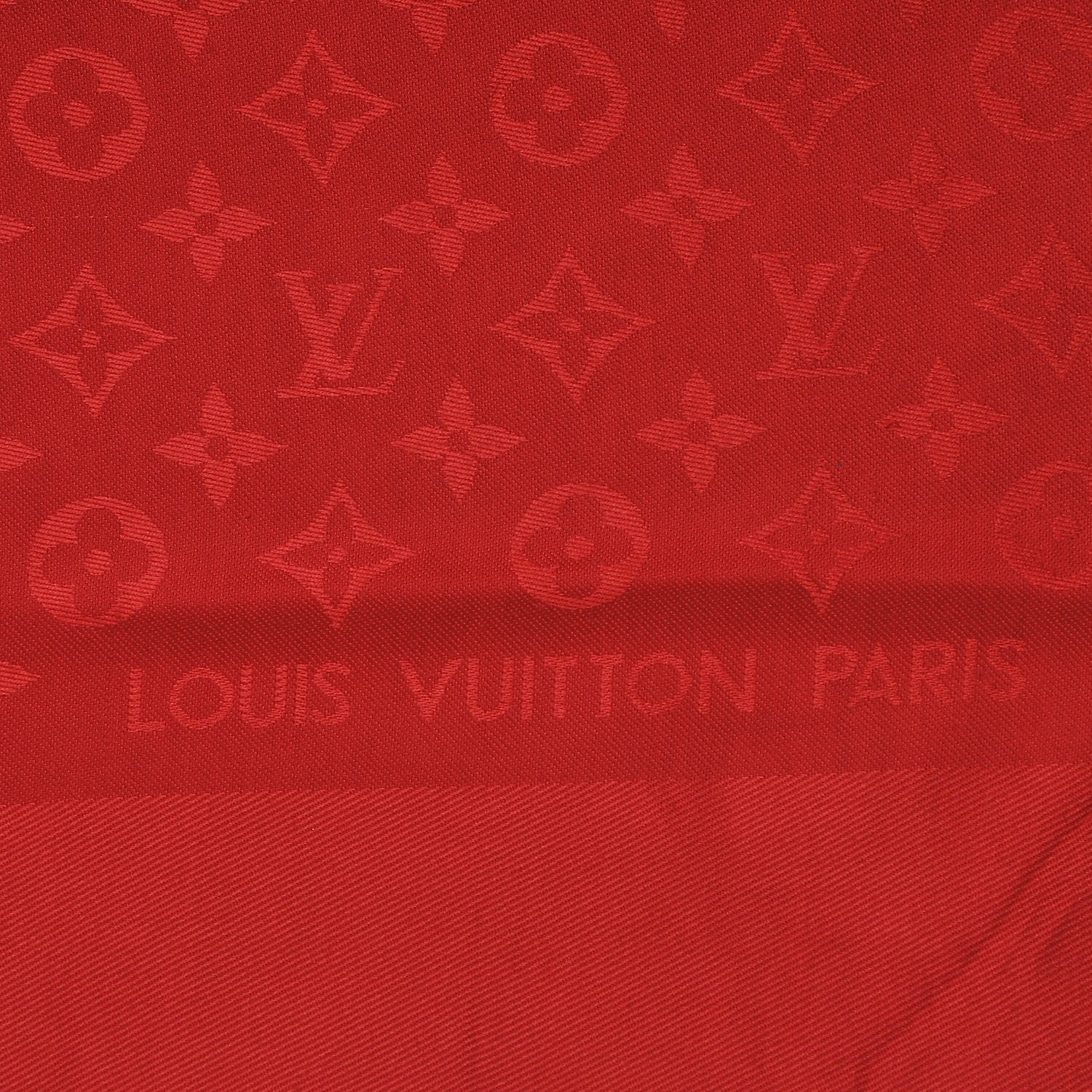 Louis Vuitton Silk Wool Monogram Shawl Pomme D'Amour 3 of 5
