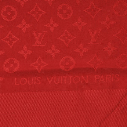 Louis Vuitton Silk Wool Monogram Shawl Pomme D'Amour 3 of 5