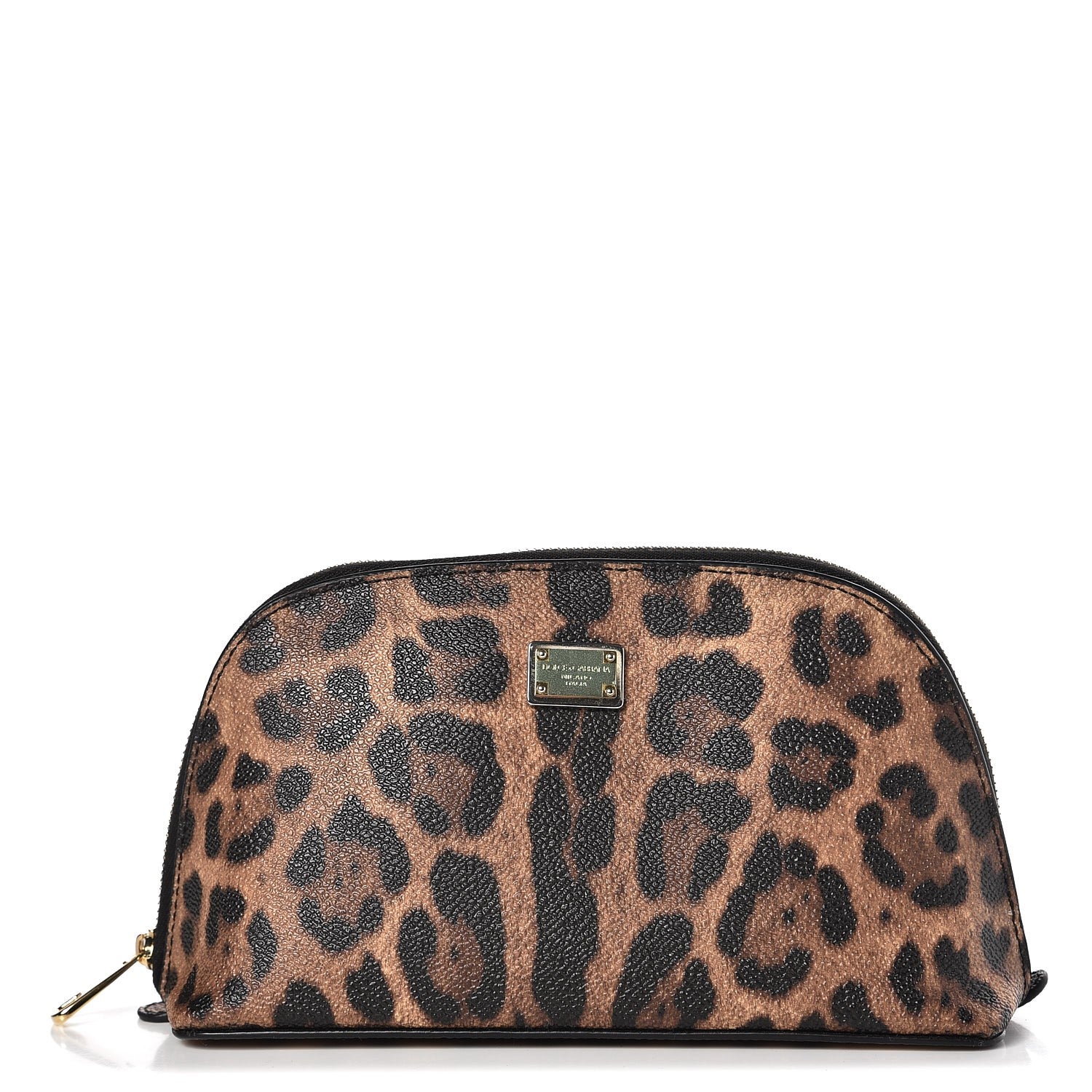 Dolce & Gabbana Leo Crepe Cosmetic Pouch Leopard 1 of 6
