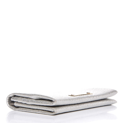 Chloe Metallic Grained Calfskin Clutch Wallet Silver 4 of 6