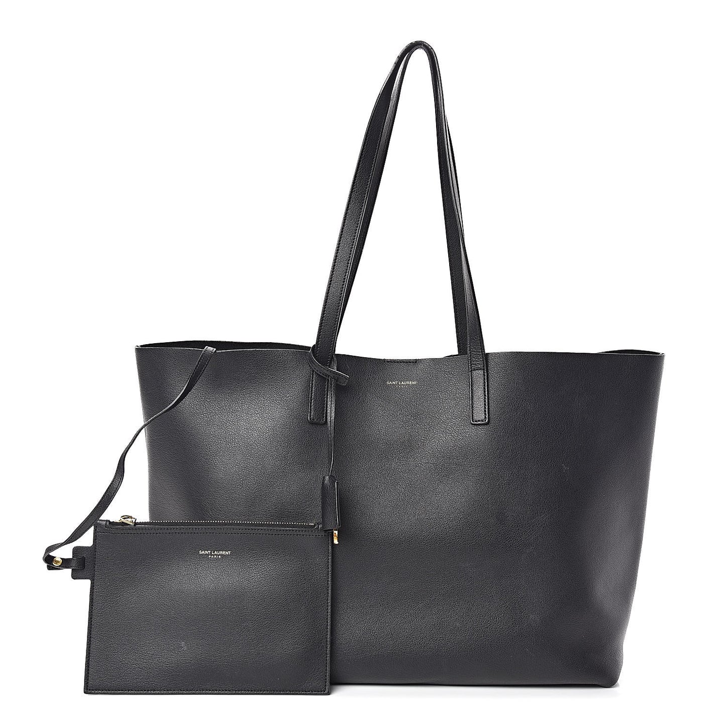 Calfskin Large Shopping Tote Black