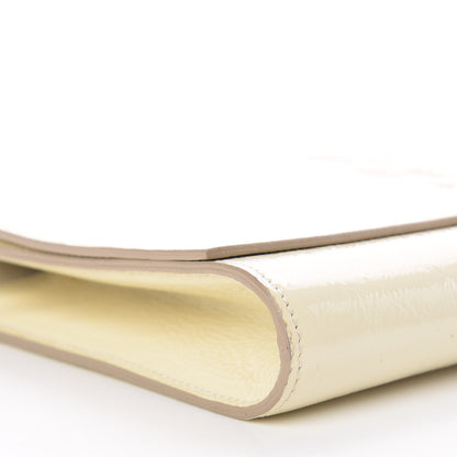 Saint Laurent Textured Patent Calfskin Large Belle De Jour Clutch Ivory 7 of 8