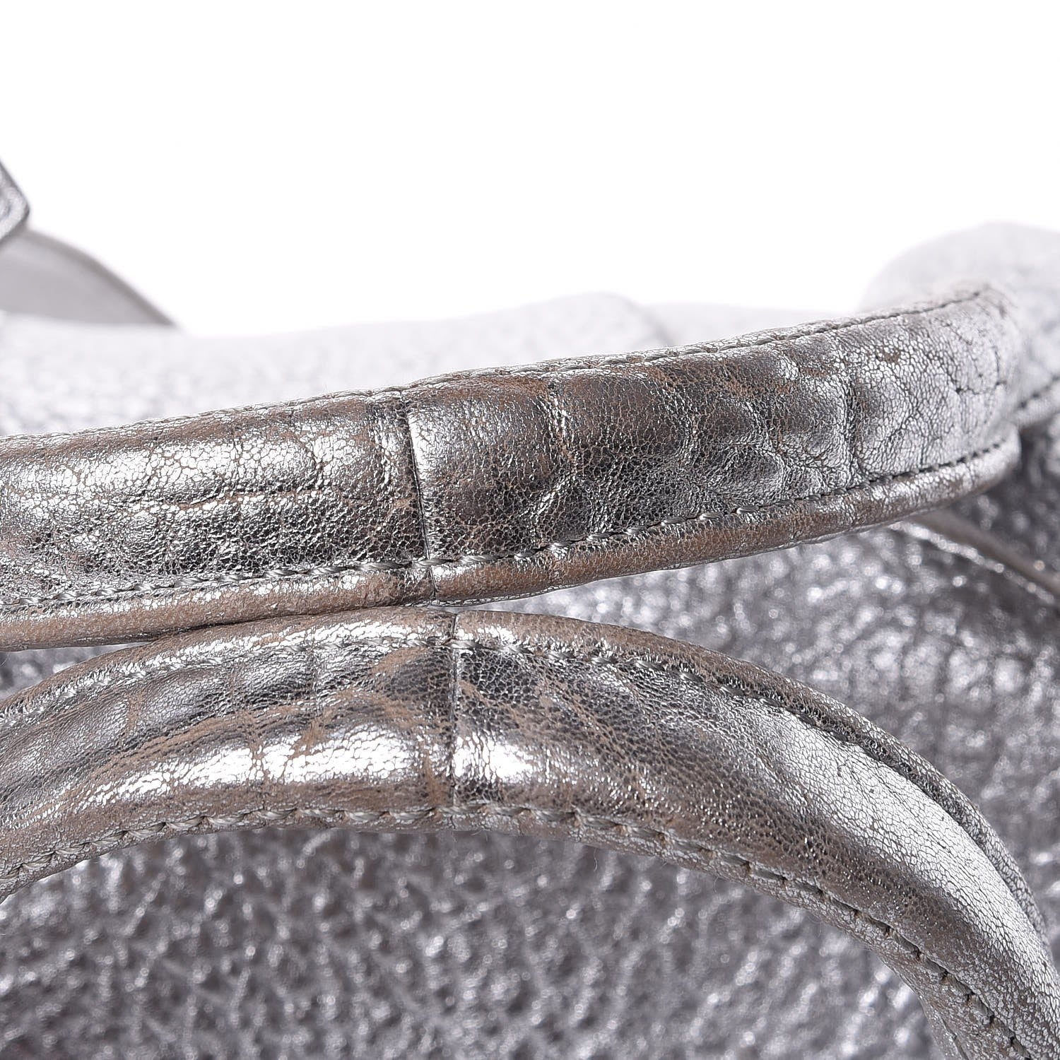 Alexander Wang Metallic Pebbled Lambskin Rockie Rhodium Silver 12 of 18
