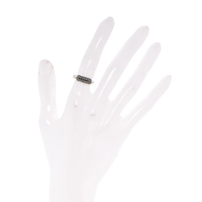 David Yurman Sterling Silver Black Diamond Cable Candy Metro Ring 5 2 of 5