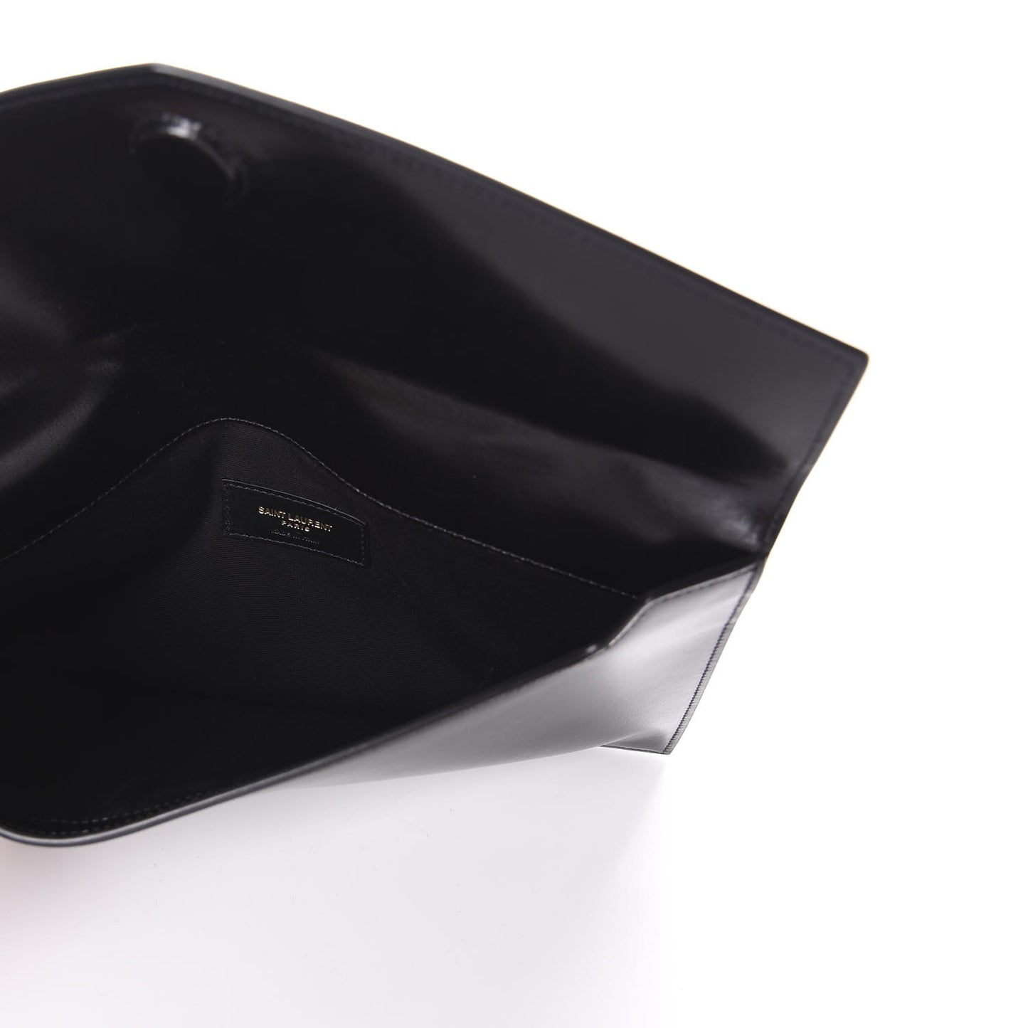 Smooth Shiny Calfskin Monogram Uptown Pouch Black