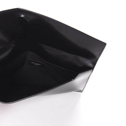 Saint Laurent Smooth Shiny Calfskin Monogram Uptown Pouch Black 5 of 6