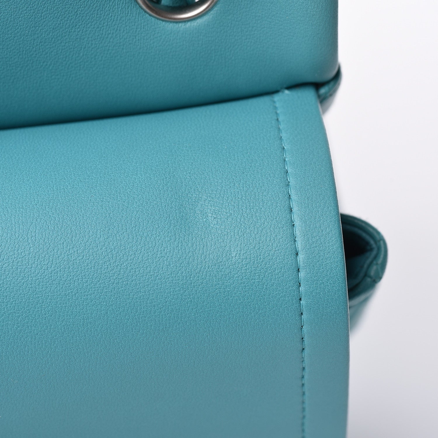 Chanel Lambskin Quilted Jumbo Double Flap Turquoise 16 of 16