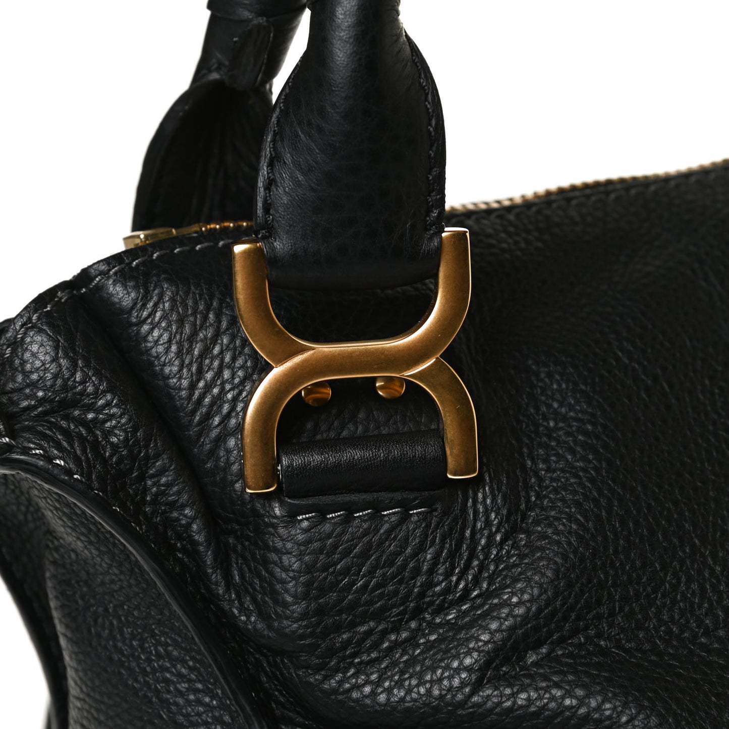 Calfskin Medium Marcie Satchel Black