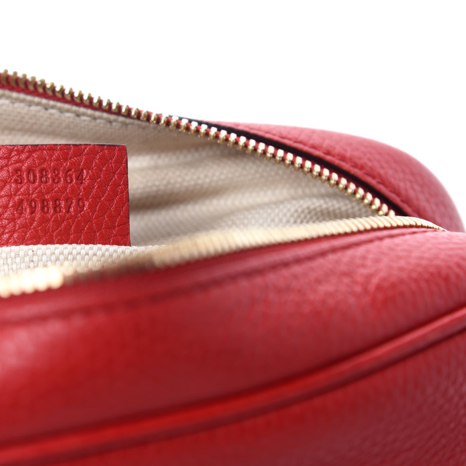 Gucci Pebbled Calfskin Small Soho Disco Bag Tabasco Red 9 of 11