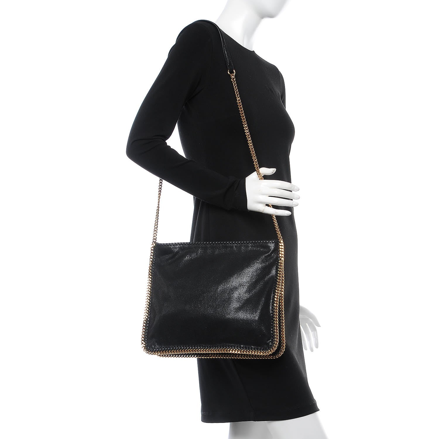 Stella McCartney Shaggy Deer Medium Falabella Crossbody Bag Black 2 of 6