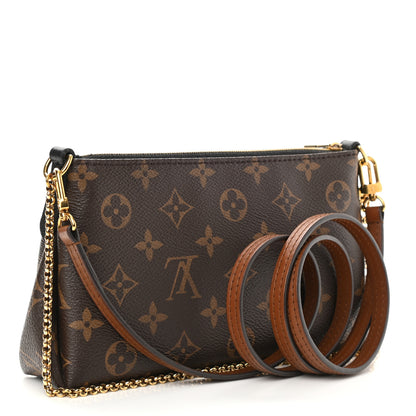 Louis Vuitton Monogram Pallas Clutch Black 3 of 9
