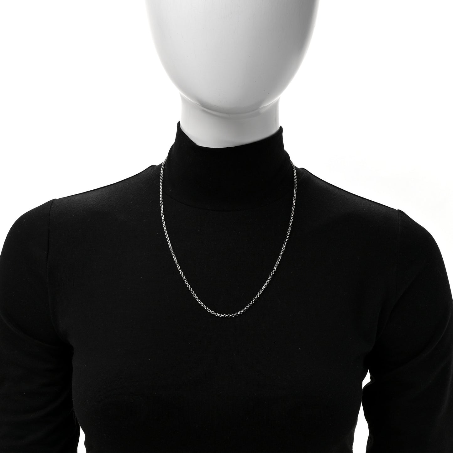 Sterling Silver Roll Chain Necklace 22"