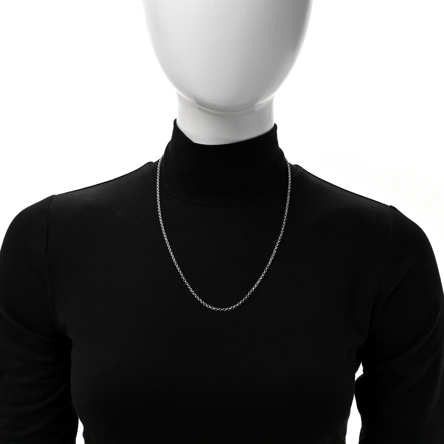 Chrome Hearts Sterling Silver Roll Chain Necklace 22" 2 of 5