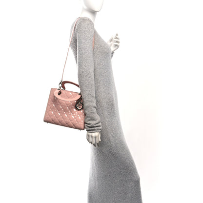 Christian Dior Patent Cannage Medium Lady Dior Light Pink 2 of 9