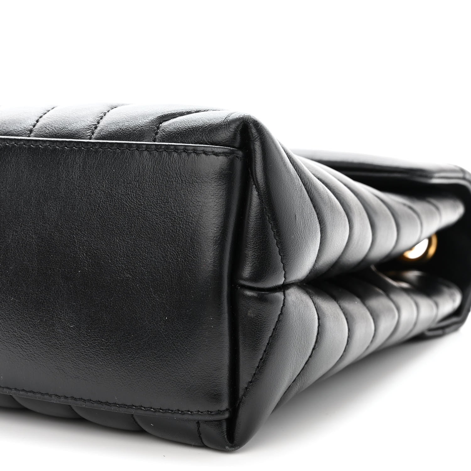 Saint Laurent Calfskin Y Quilted Monogram Medium Loulou Chain Satchel Black 10 of 12