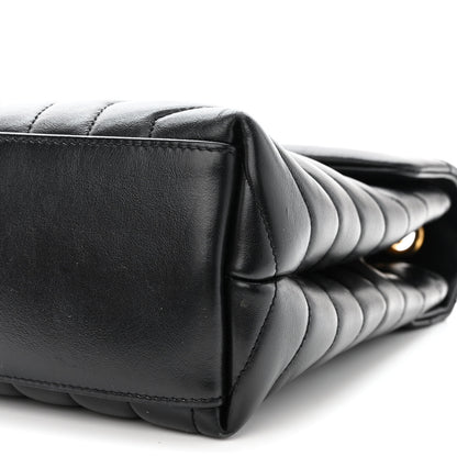 Saint Laurent Calfskin Y Quilted Monogram Medium Loulou Chain Satchel Black 10 of 12