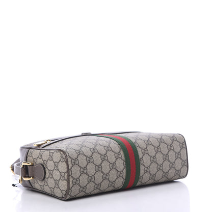 Gucci GG Supreme Monogram Web Small Ophidia Shoulder Bag Brown 3 of 9