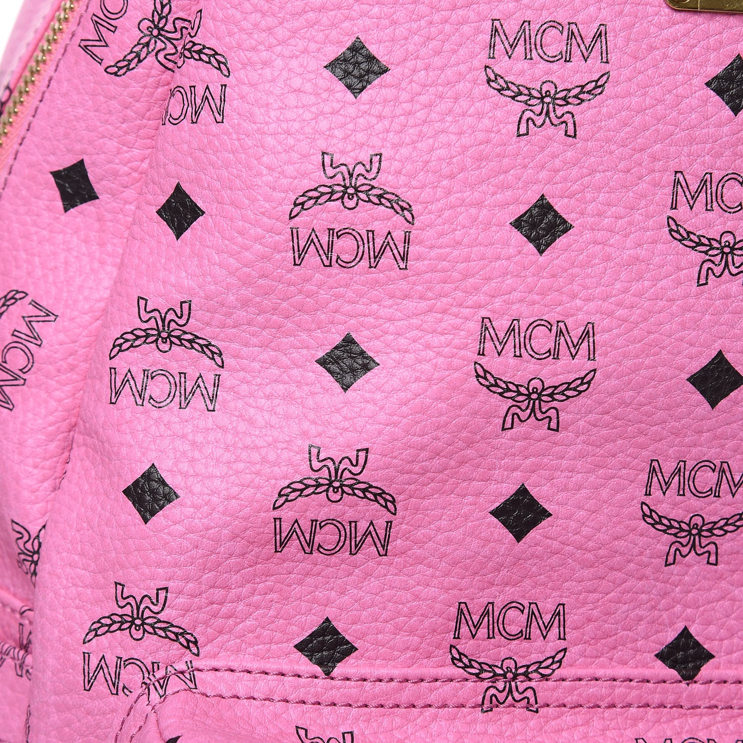 MCM Visetos Medium Side Studs Stark Backpack Pink 9 of 10