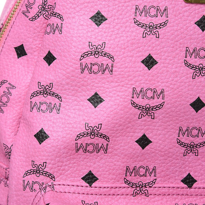 MCM Visetos Medium Side Studs Stark Backpack Pink 9 of 10