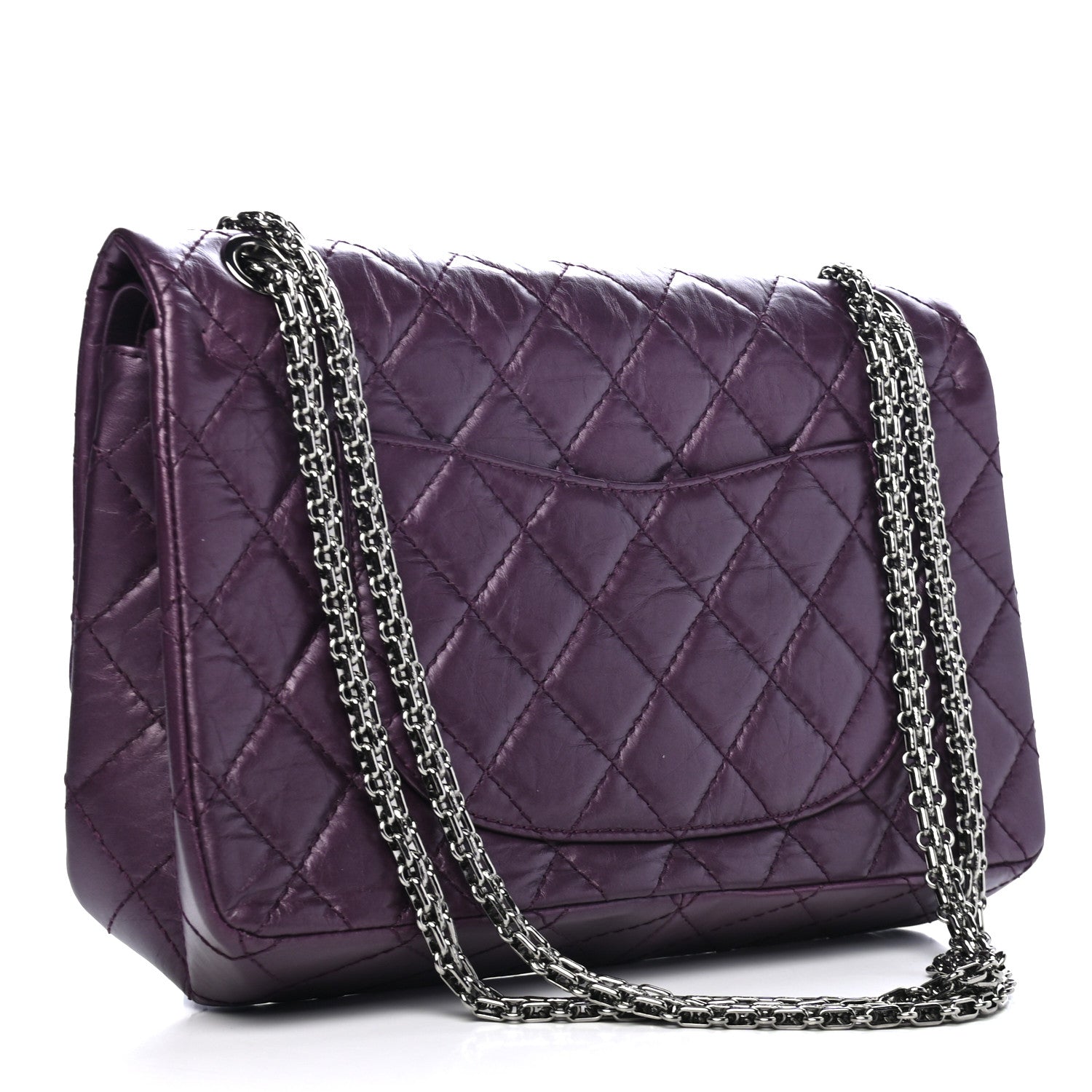 Chanel Metallic Aged Calfskin Quilted 2.55 Reissue 226 Flap Purple 2 of 4