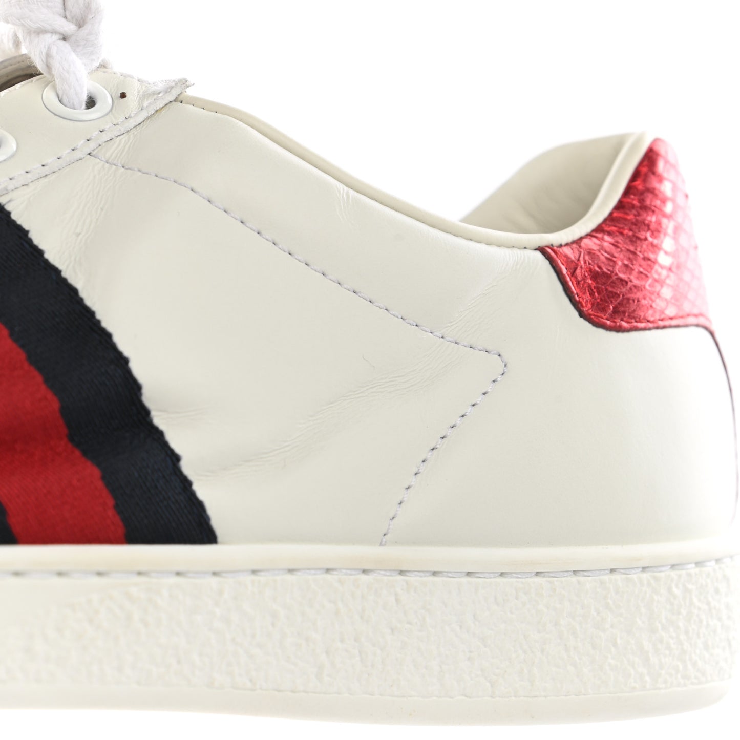 Calfskin Ayers Web Womens Ace Bow Lace Sneakers 37.5 White