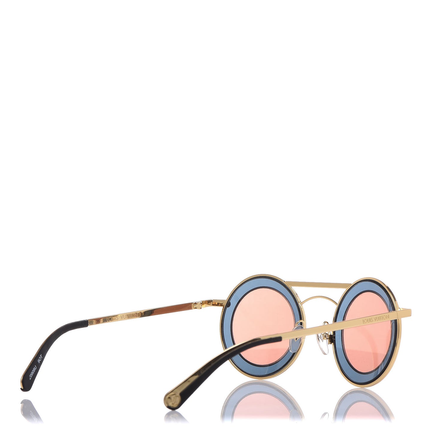 Round Metropolis Sunglasses Z0908U Brown Gold