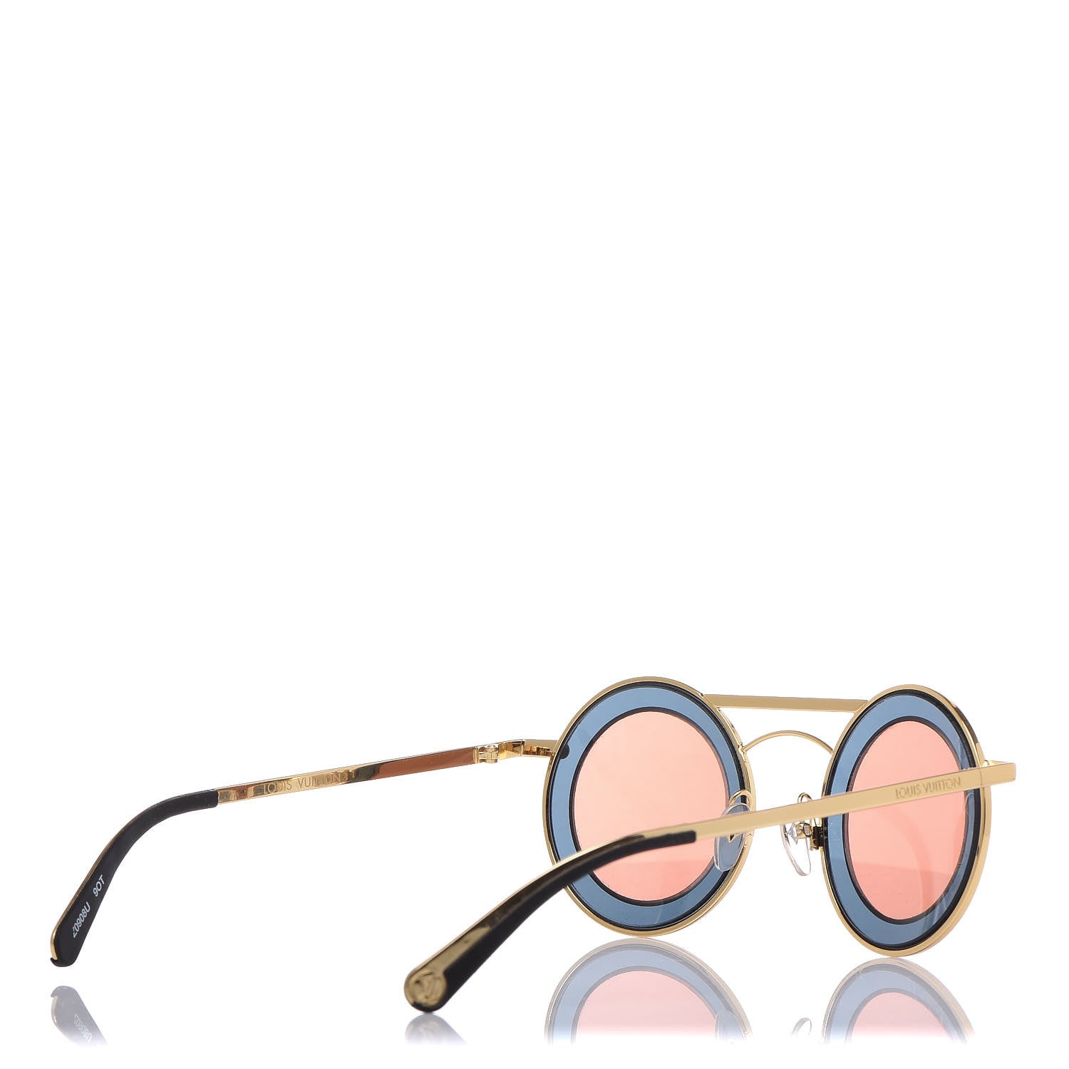 Louis Vuitton Round Metropolis Sunglasses Z0908U Brown Gold 4 of 11