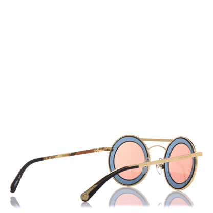 Louis Vuitton Round Metropolis Sunglasses Z0908U Brown Gold 4 of 11