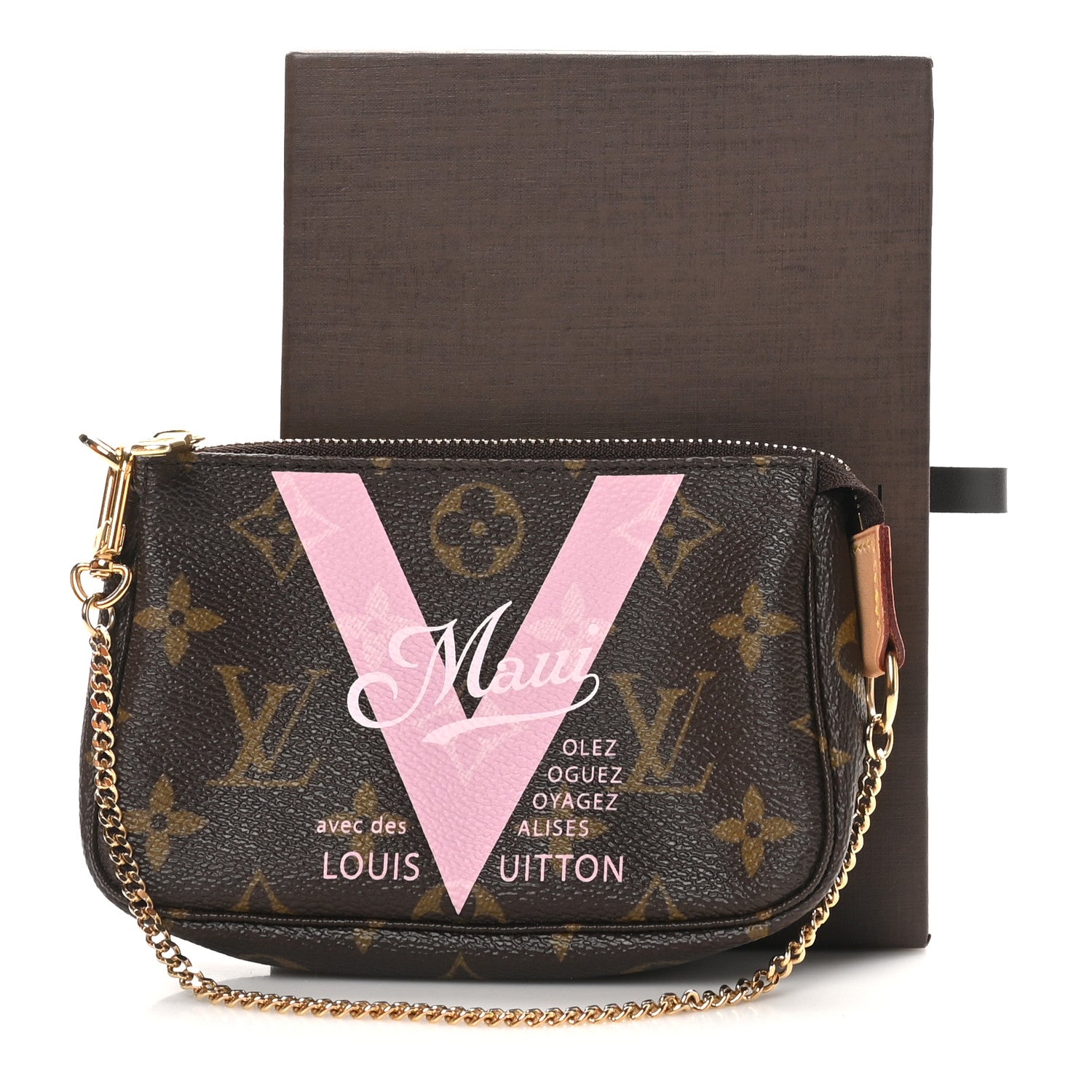 Louis Vuitton Monogram V Maui Mini Pochette Accessories Rose Ballerine 9 of 9