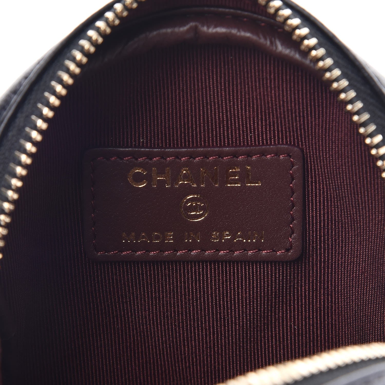 Chanel Lambskin Quilted Zip Around Classic Coin Purse Black 6 of 8