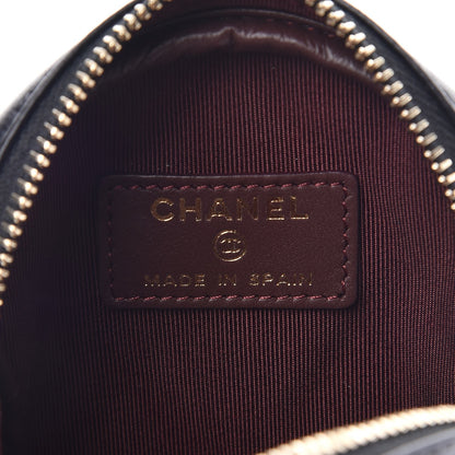 Chanel Lambskin Quilted Zip Around Classic Coin Purse Black 6 of 8