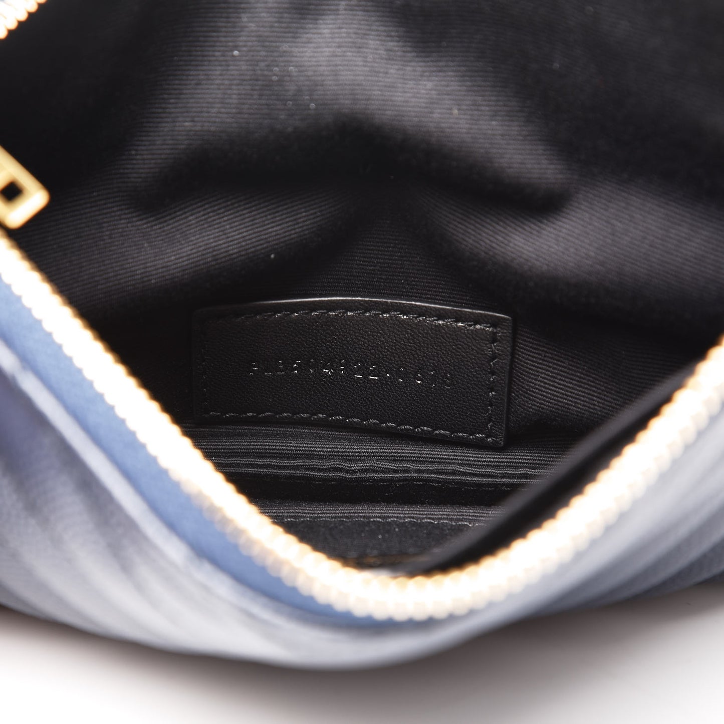 Grain De Poudre Chevron Monogram Bill Pouch Navy