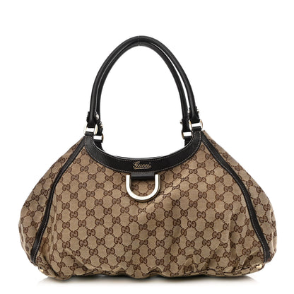Gucci Monogram Large D Gold Hobo Dark Brown 1 of 10
