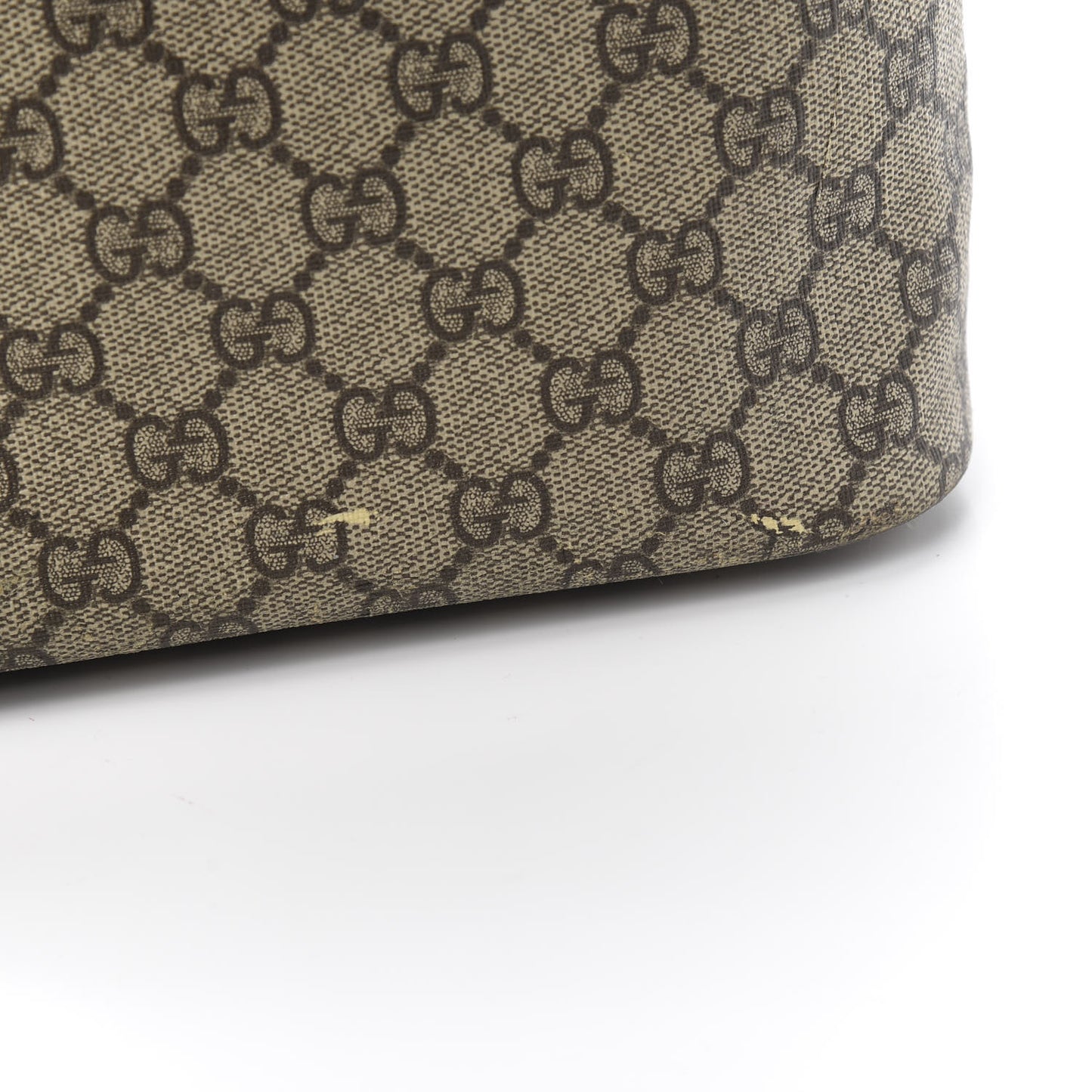 GG Supreme Monogram Medium Zippered Tote Dark Brown