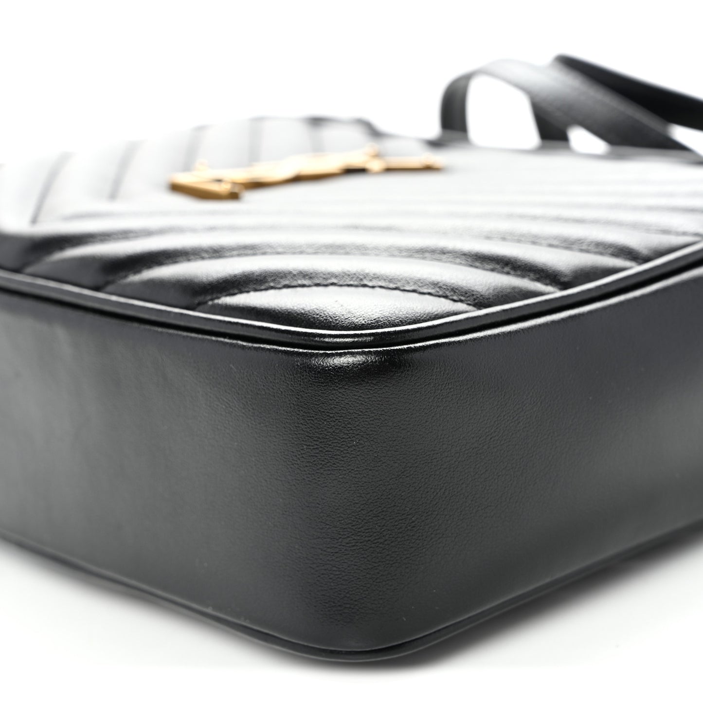 Calfskin Matelasse Monogram Lou Camera Bag Black