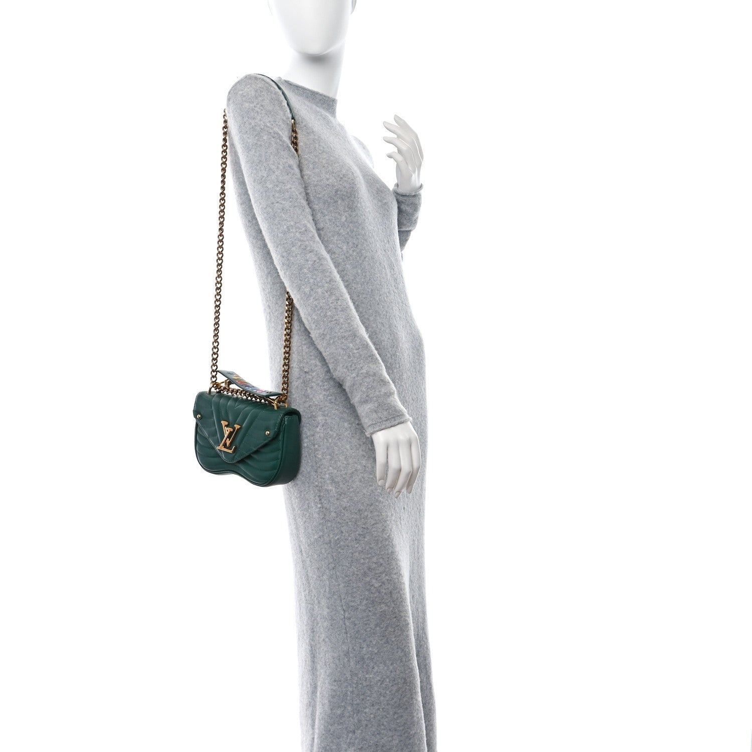 Louis Vuitton Calfskin New Wave Chain PM Emerald 2 of 10