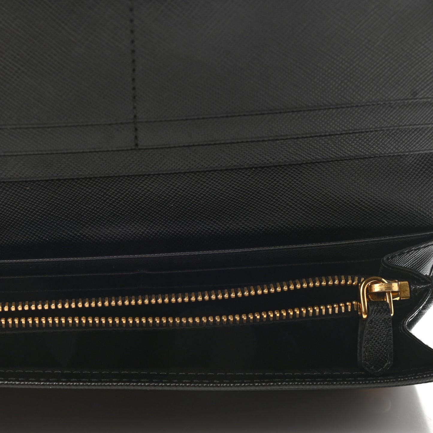 Saffiano Metal Continental Flap Wallet Black